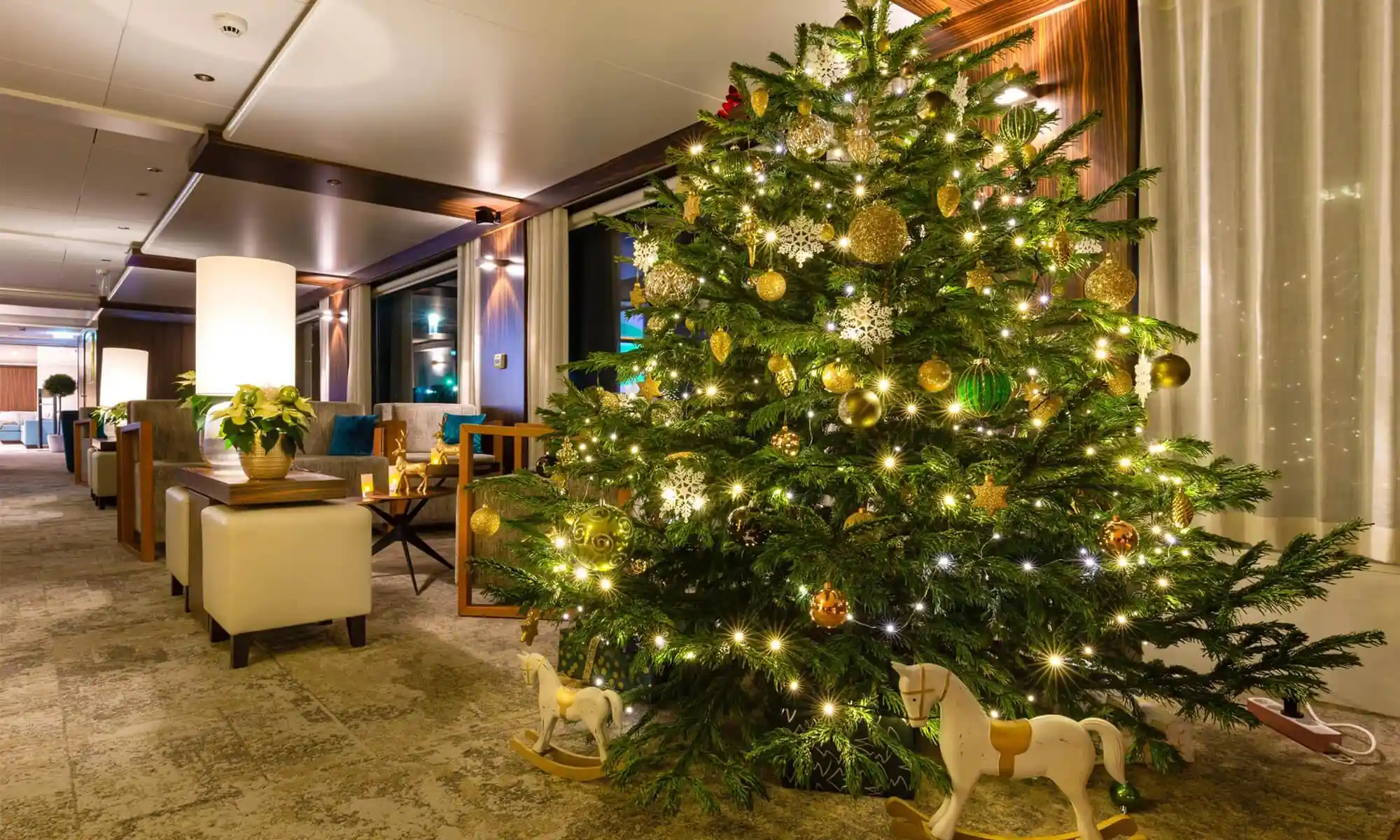 Egypt Christmas holiday aboard a luxury Nile cruise with festive Christmas decorations